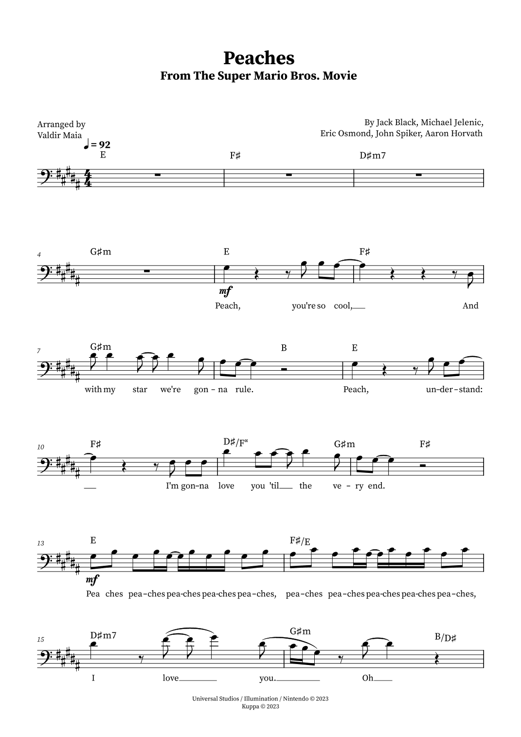 Peaches (arr. Valdir Maia)
