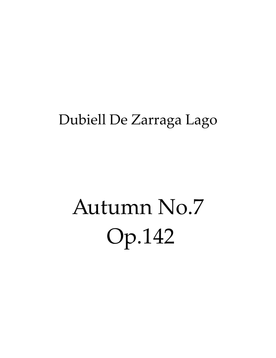 Autumn No.1 Op.142