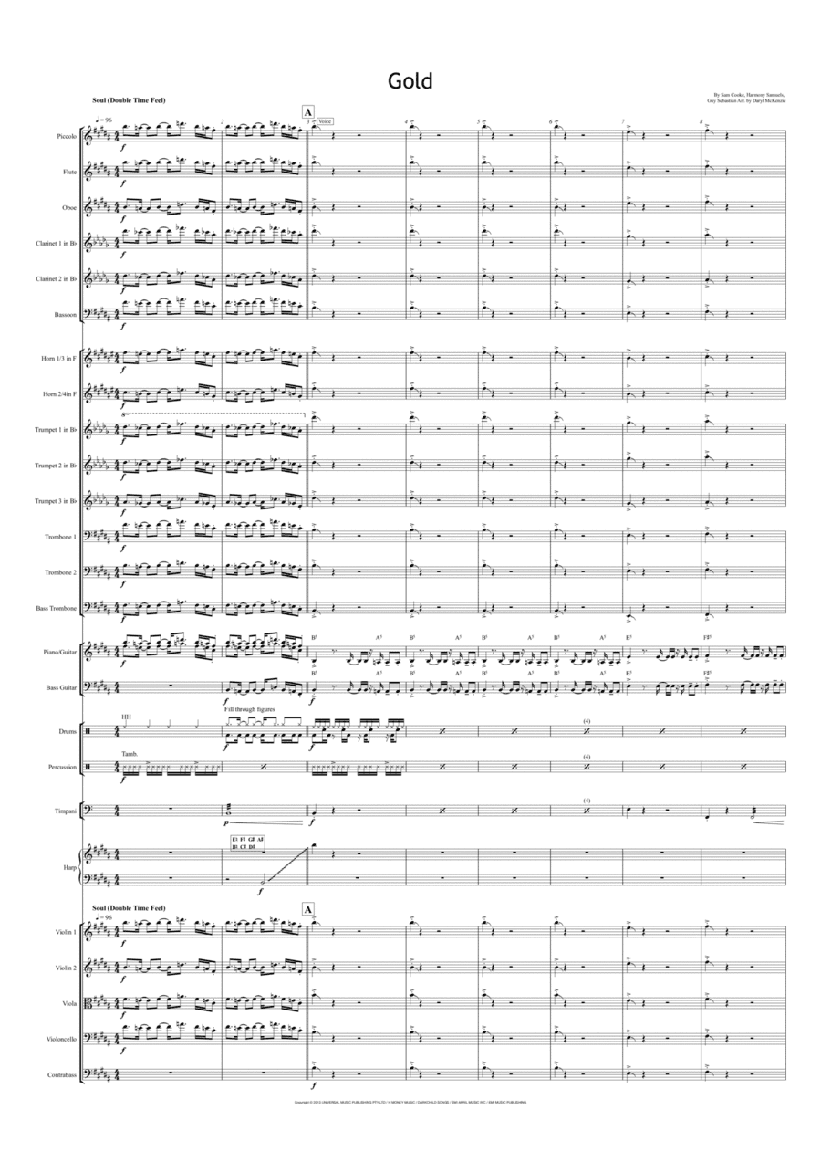 Gold-guy Sebastian (arr. Daryl McKenzie)