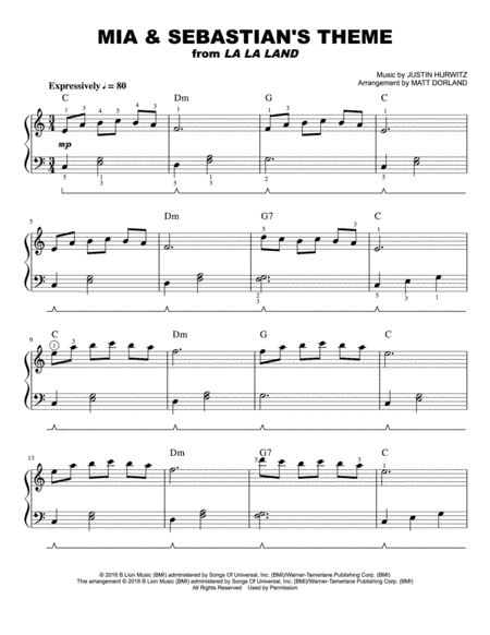 Mia & Sebastian's Theme (arr. Matt Dorland)