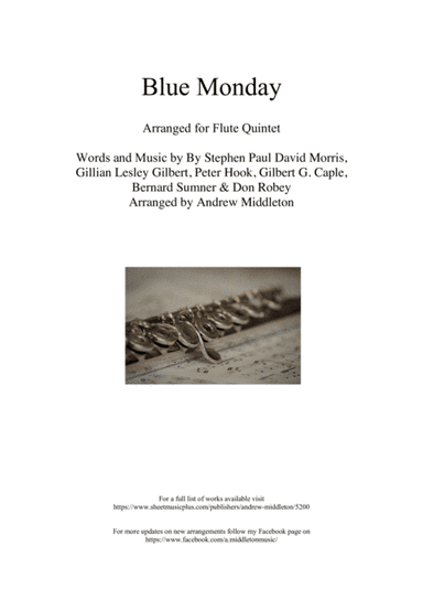 Blue Monday (arr. Andrew Middleton)