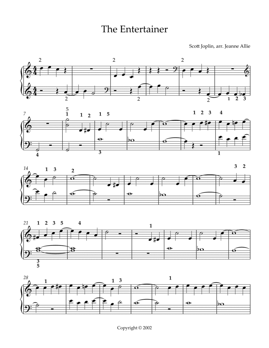 The Entertainer (arr. Jeanne Allie)