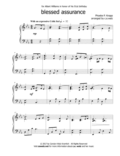 Blessed Assurance (arr. c.e. walz)