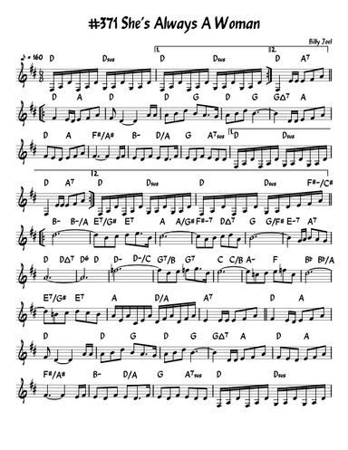 She's Always A Woman (arr. John Fries)