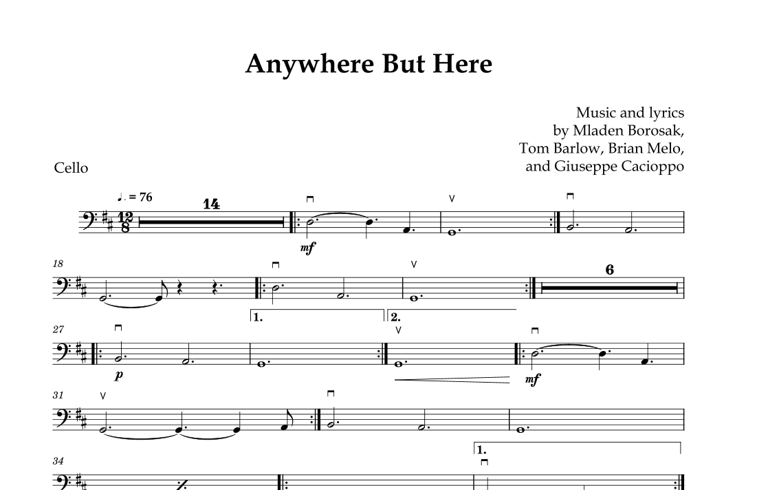Anywhere But Here (arr. David Lartey)