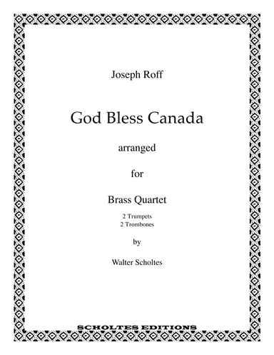 God Bless Canada (arr. Walter Scholtes)