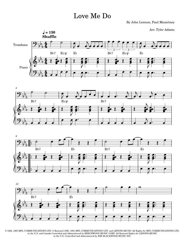Love Me Do (arr. Tyler Adams)