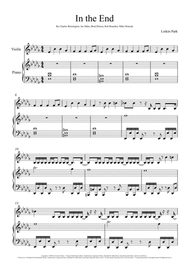 In The End (arr. André Laitano)