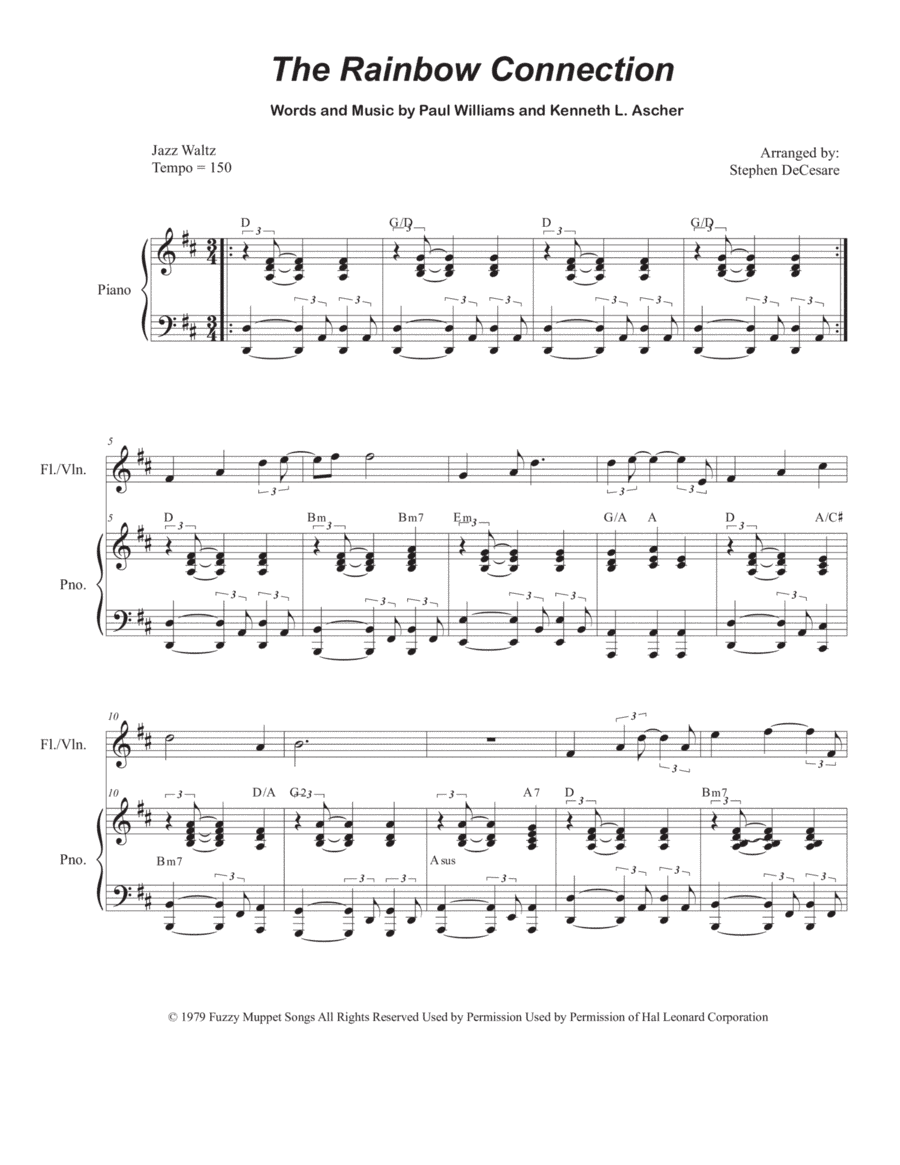 The Rainbow Connection (arr. Stephen DeCesare)