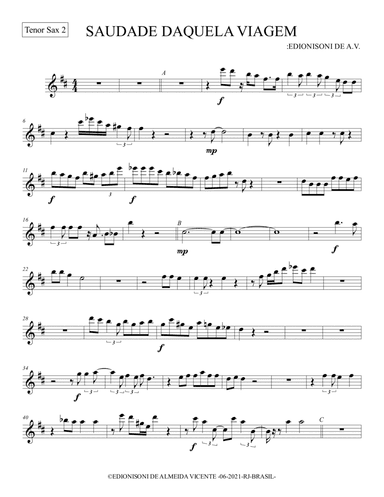 01-SAUDADE DAQUELA VIAGEM - Tenor Sax 2