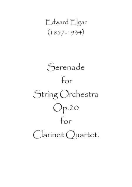 Serenade for Strings Op.20 (arr. Spence Bundy)