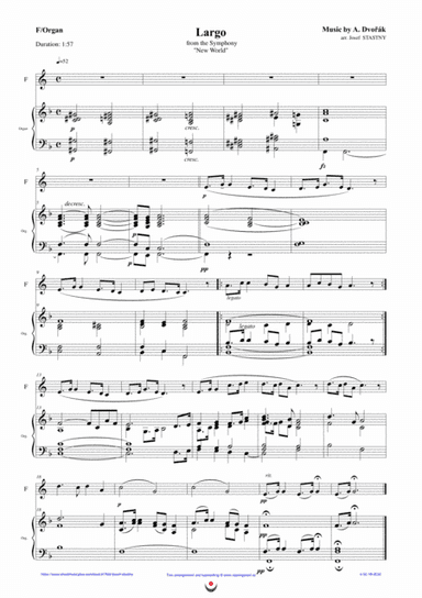 Largo (Dvorák - New World Symphony) (arr. Josef STASTNY)