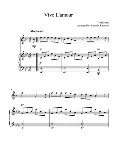 Vive L'amour (tenor saxophone solo and piano accompaniment) (arr. Kaiserin Rebecca)