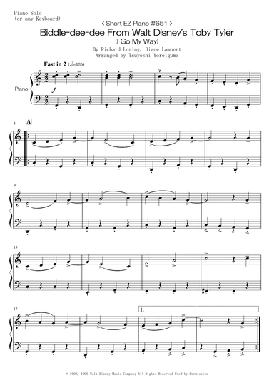 Biddle-dee-dee (arr. Tsuyoshi Yoroiguma)