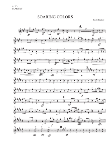pdf parts to go with the score of Soaring Colors