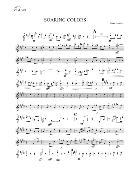 pdf parts to go with the score of Soaring Colors