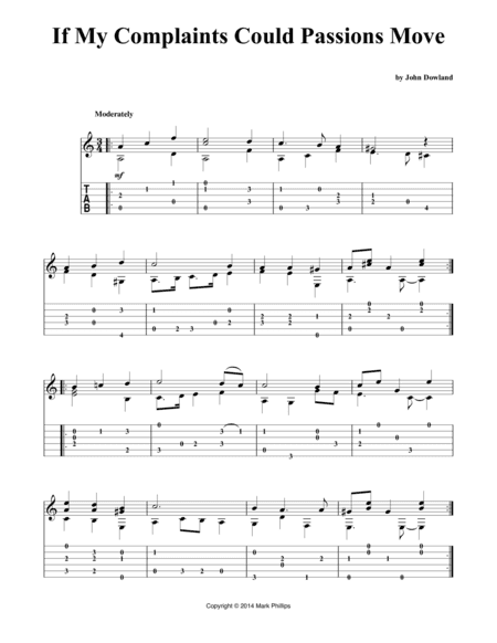If My Complaints Could Passions Move (arr. Mark Phillips)