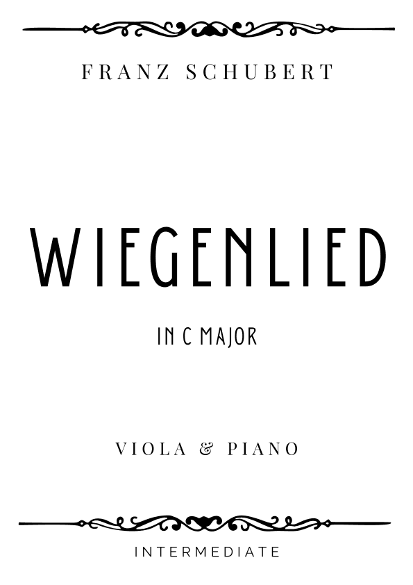 Schubert - Wiegenlied (Cradle Song) in C Major - Intermediate (arr. Piacere Music Sheets)