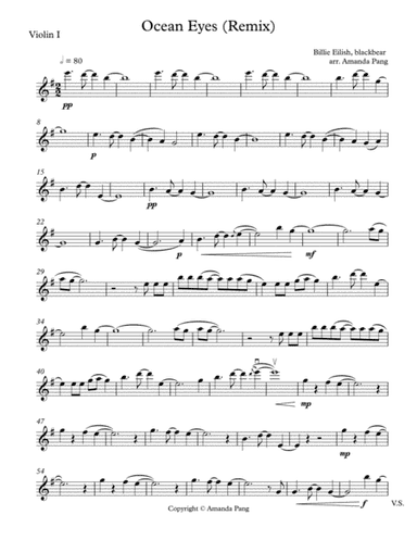 Ocean Eyes (blackbear Remix) (arr. Amanda Pang)
