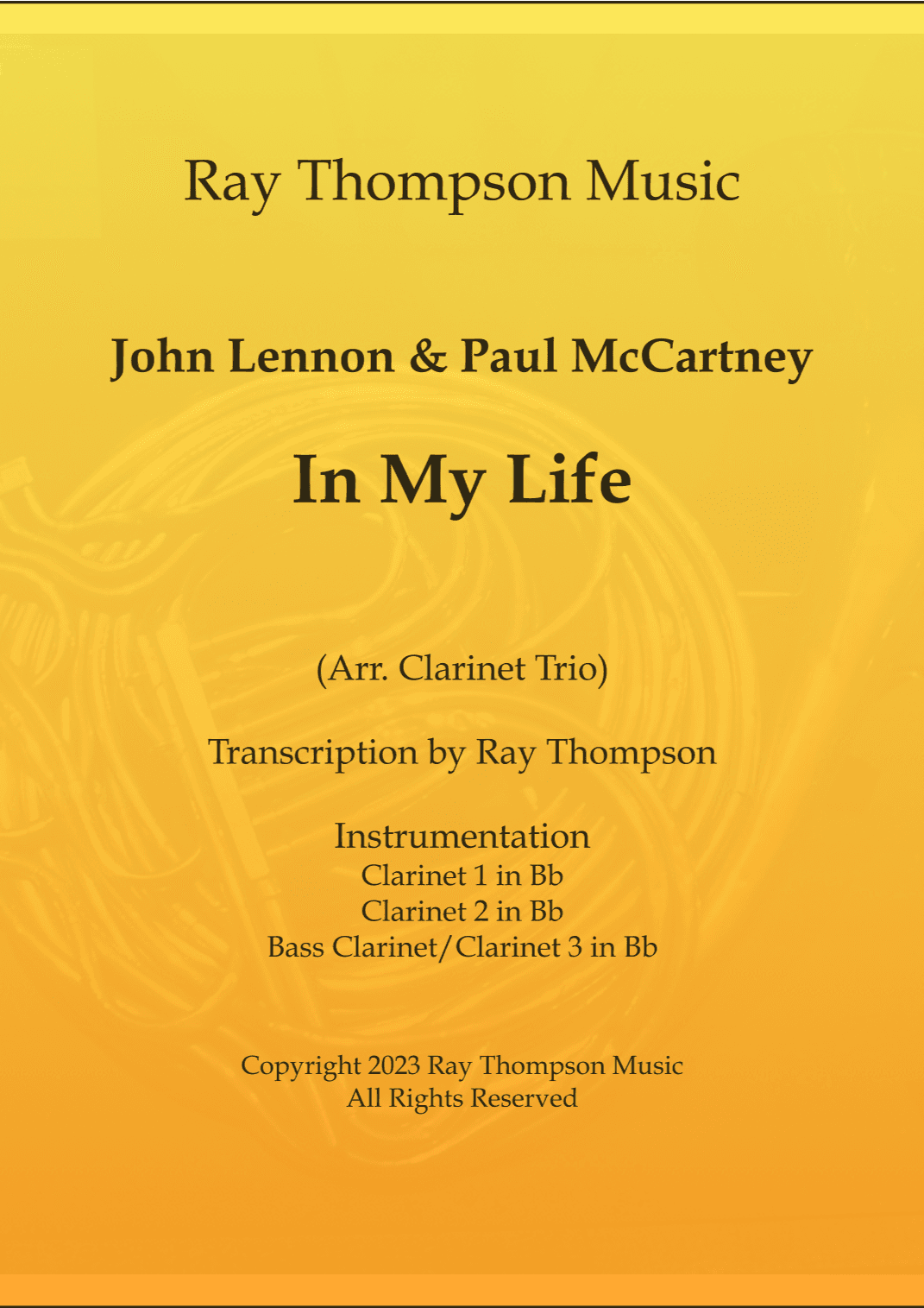 In My Life (arr. Ray Thompson)