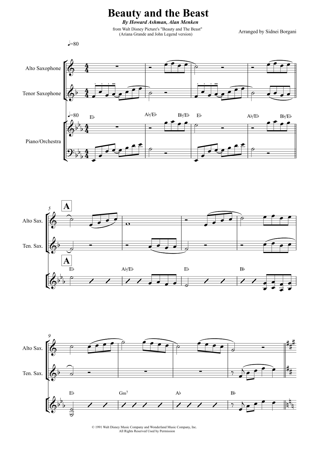 Beauty And The Beast (reprise) (arr. Sidnei Borgani)