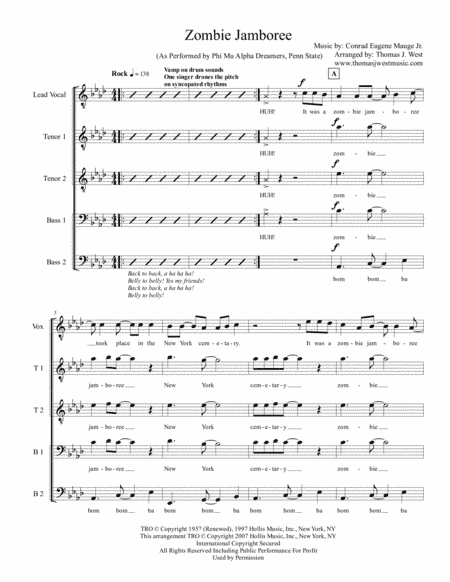 Zombie Jamboree (back To Back) (arr. Thomas J. West)