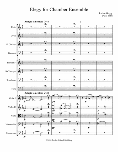 Elegy for Chamber Ensemble