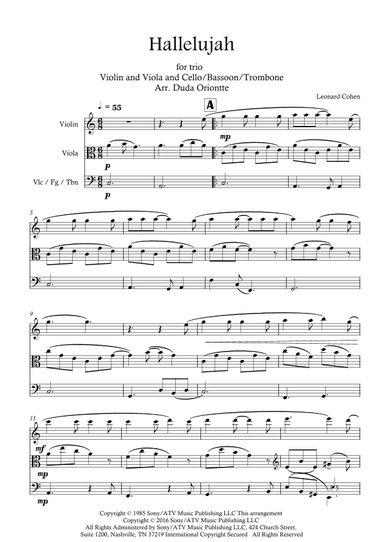 Hallelujah (arr. Duda Oriontte)