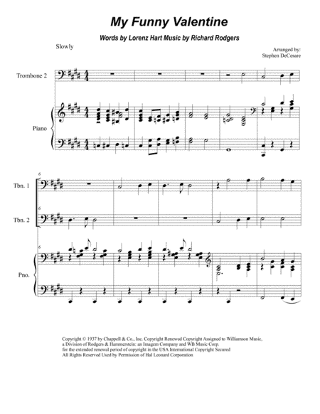 My Funny Valentine (arr. Stephen DeCesare)