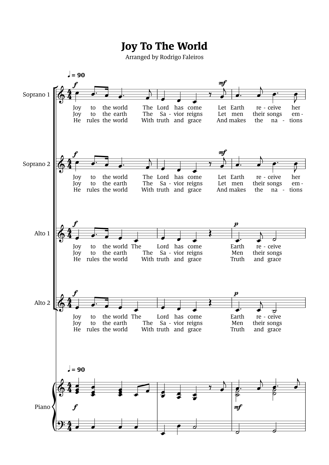 Joy To The World (arr. Rodrigo Faleiros)