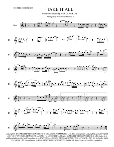 Take It All (arr. Jose Daniel Morales A.)