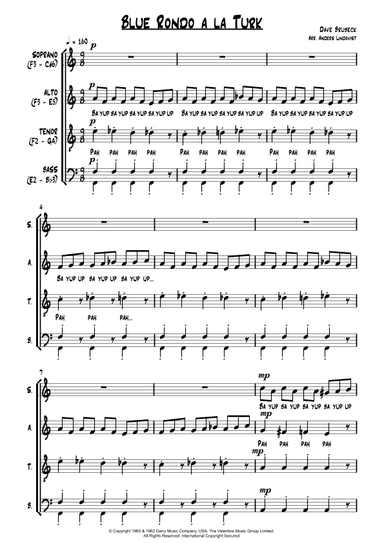 Blue Rondo A La Turk (arr. Anders Lindqvist)