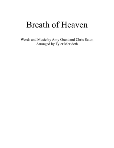 Breath Of Heaven (Mary's Song) (arr. Tyler Merideth)