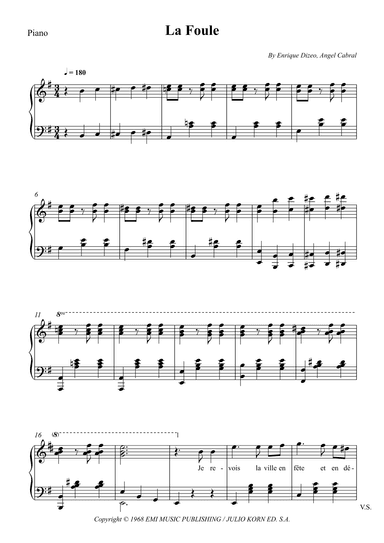 La Foule (arr. Wesley S. SIlva)