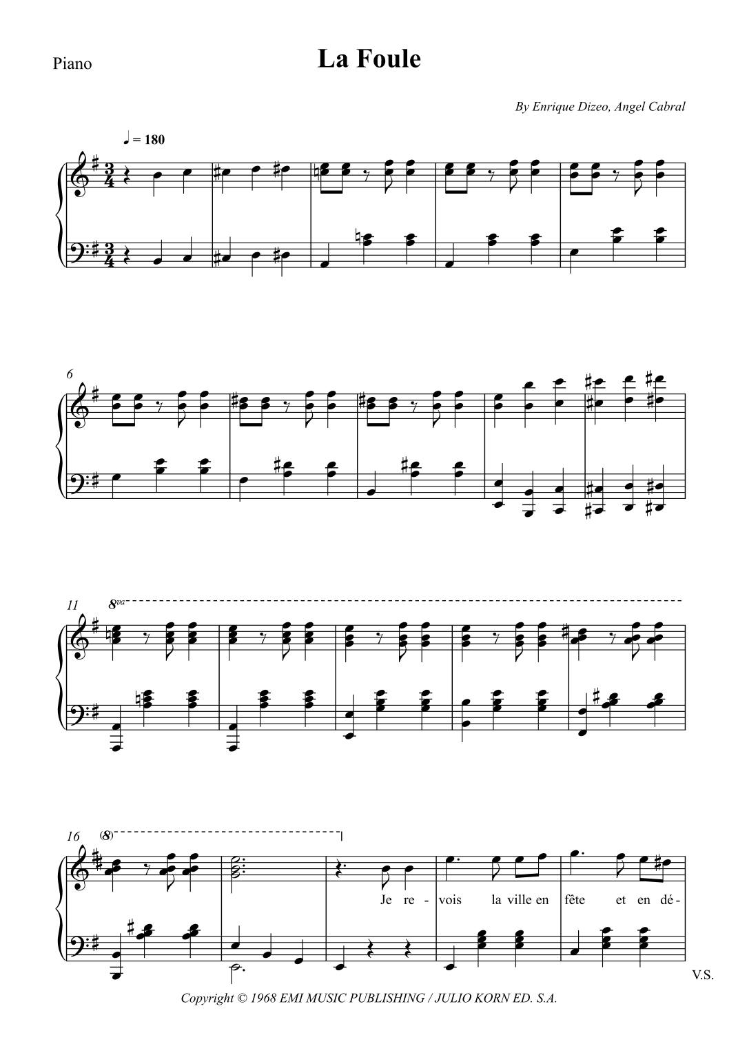 La Foule (arr. Wesley S. SIlva)
