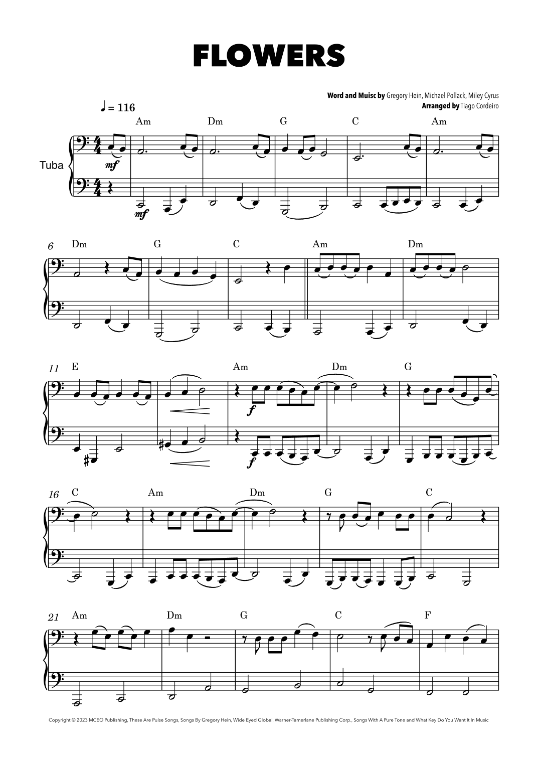Flowers (arr. Tiago Cordeiro)