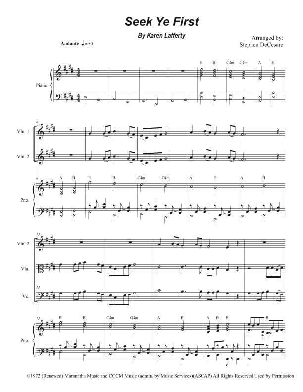 Seek Ye First (arr. Stephen DeCesare)
