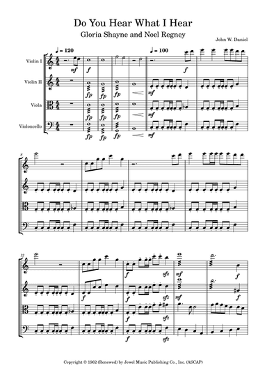Do You Hear What I Hear (arr. John W. Daniel)