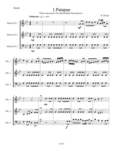1. Patapan (arr. Richard Dixon)