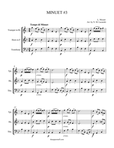 Minuet #3 (arr. Nick Lacanski)