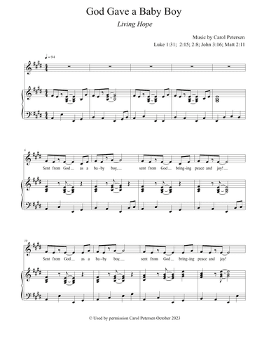 God Gave a Baby Boy (Living Hope)