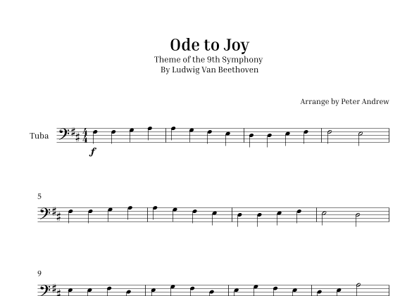 Ode to Joy (arr. Peter Andrew)