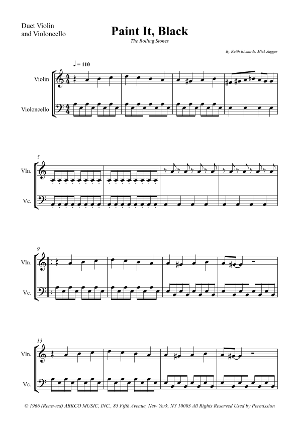 Paint It, Black (arr. Wesley S. SIlva)