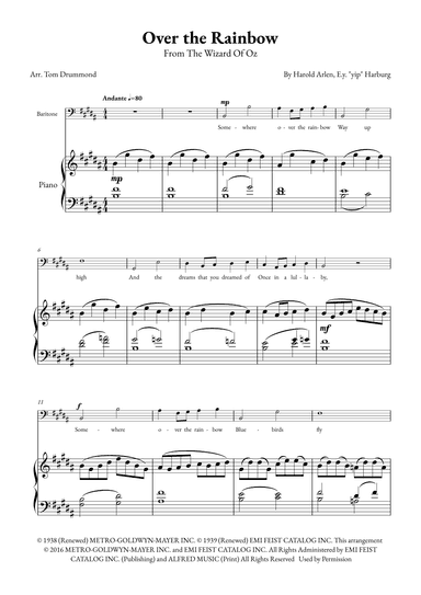 Over The Rainbow (arr. Tom Drummond)