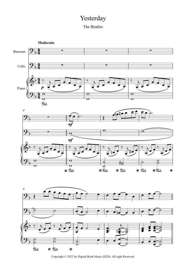 Yesterday (arr. Digital Book Music)