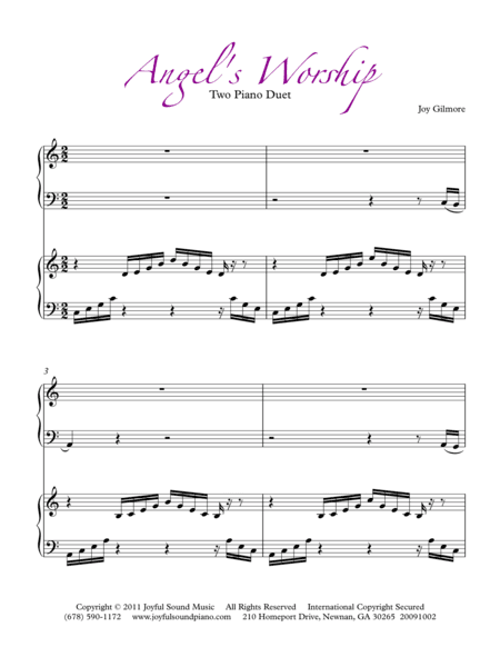 Angels Worship (Two Piano Duet)