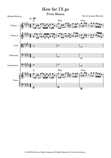 How Far I'll Go (arr. Rafaela Moreira)