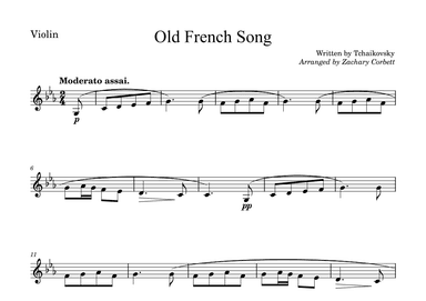 Old French Song (arr. Zachary Corbett)