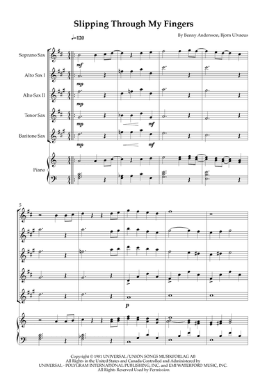Slipping Through My Fingers (arr. Karen Gueiros)
