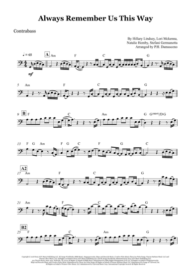 Always Remember Us This Way (arr. P.H. Damasceno)